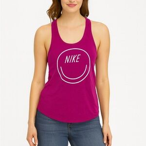 Nike Dri-Fit Size Large Magenta Pink Athletic Tank Top.